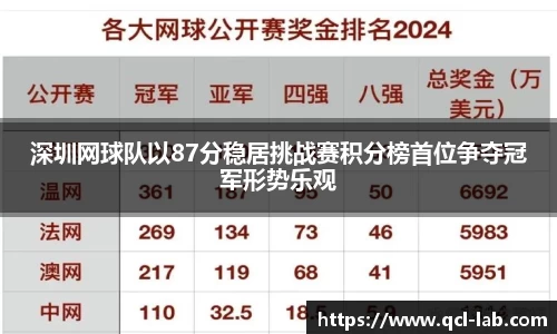 深圳网球队以87分稳居挑战赛积分榜首位争夺冠军形势乐观